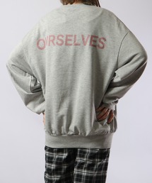spiritoso OURSELVESプリントビッグスウェットトレーナー