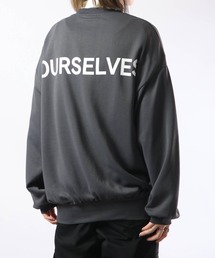 spiritoso OURSELVESプリントビッグスウェットトレーナー