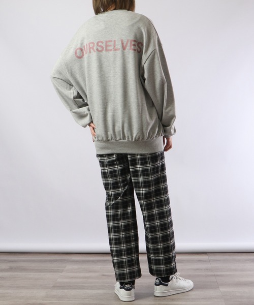 spiritoso(スピリトーゾ)の「spiritoso OURSELVESプリントビッグスウェットトレーナー(スウェット・レディース・杢グレー/ホワイト系その他/グリーン系その他/スミクロ・F)」の20枚目の写真