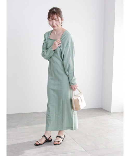 Te chichi TERRASSE(テチチテラス)の「ボレロ付カットキャミワンピース(ワンピース・レディース・ブラック/ホワイト/グリーン・フリ-)」の7枚目の写真