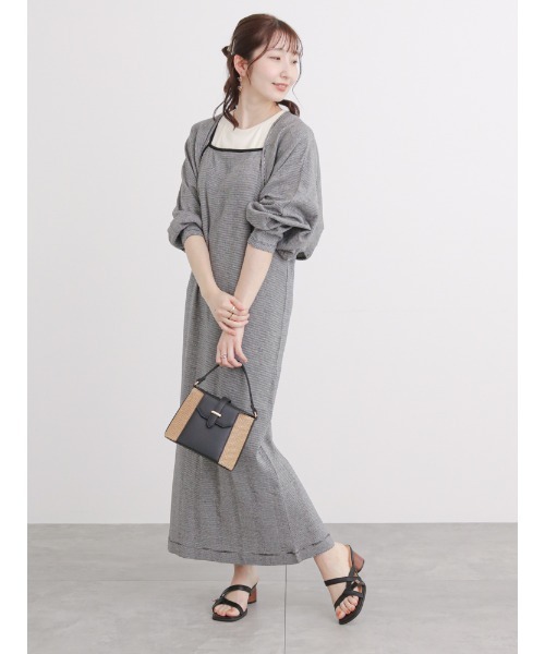 Te chichi TERRASSE(テチチテラス)の「ボレロ付カットキャミワンピース(ワンピース・レディース・ブラック/ホワイト/グリーン・フリ-)」の20枚目の写真