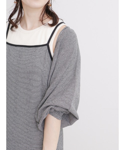 Te chichi TERRASSE(テチチテラス)の「ボレロ付カットキャミワンピース(ワンピース・レディース・ブラック/ホワイト/グリーン・フリ-)」の12枚目の写真