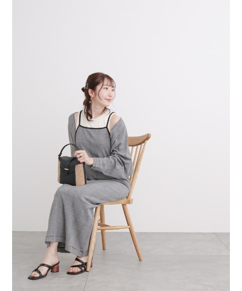 Te chichi TERRASSE(テチチテラス)の「ボレロ付カットキャミワンピース(ワンピース・レディース・ブラック/ホワイト/グリーン・フリ-)」の22枚目の写真