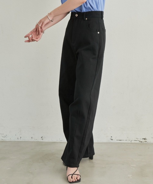 Aunt Marie's(アントマリーズ)の「【サイズ展開有】カツラギカーブパンツ(その他パンツ・レディース・アイボリー/ブラック・MEDIUM/LARGE/SMALL)」の12枚目の写真