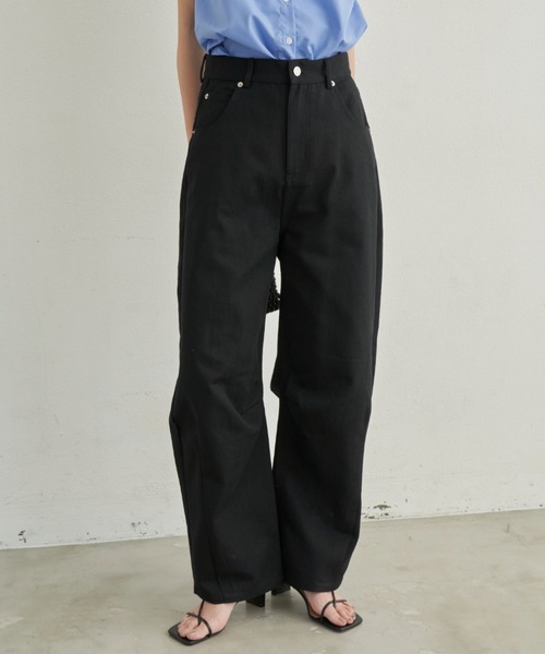 Aunt Marie's(アントマリーズ)の「【サイズ展開有】カツラギカーブパンツ(その他パンツ・レディース・アイボリー/ブラック・MEDIUM/LARGE/SMALL)」の11枚目の写真