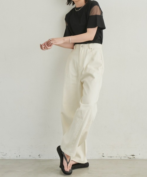 Aunt Marie's(アントマリーズ)の「【サイズ展開有】カツラギカーブパンツ(その他パンツ・レディース・アイボリー/ブラック・MEDIUM/LARGE/SMALL)」の8枚目の写真