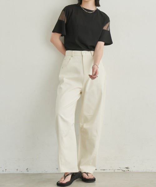 Aunt Marie's(アントマリーズ)の「【サイズ展開有】カツラギカーブパンツ(その他パンツ・レディース・アイボリー/ブラック・MEDIUM/LARGE/SMALL)」の10枚目の写真