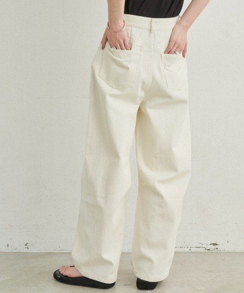 Aunt Marie's(アントマリーズ)の「【サイズ展開有】カツラギカーブパンツ(その他パンツ・レディース・アイボリー/ブラック・MEDIUM/LARGE/SMALL)」の6枚目の写真