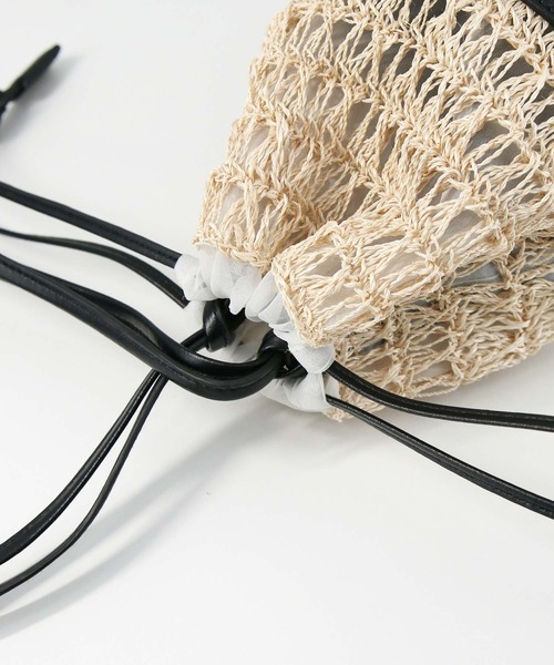 Gready Brilliant（グレディブリリアン）の「チュール付きカゴバッグ（かごバッグ・レディース・ベージュ・FREE）」の17枚目の写真