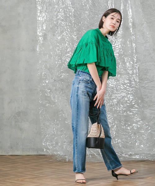 Gready Brilliant（グレディブリリアン）の「チュール付きカゴバッグ（かごバッグ・レディース・ベージュ・FREE）」の16枚目の写真