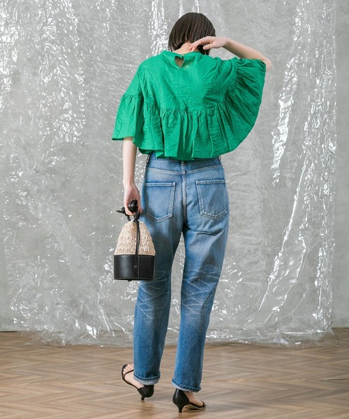 Gready Brilliant（グレディブリリアン）の「チュール付きカゴバッグ（かごバッグ・レディース・ベージュ・FREE）」の14枚目の写真