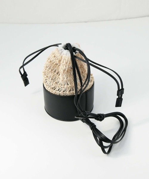 Gready Brilliant（グレディブリリアン）の「チュール付きカゴバッグ（かごバッグ・レディース・ベージュ・FREE）」の12枚目の写真