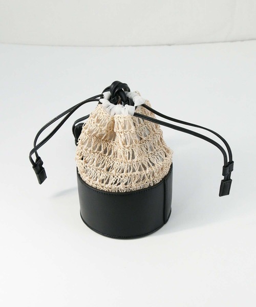 Gready Brilliant（グレディブリリアン）の「チュール付きカゴバッグ（かごバッグ・レディース・ベージュ・FREE）」の9枚目の写真