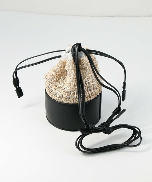 Gready Brilliant（グレディブリリアン）の「チュール付きカゴバッグ（かごバッグ・レディース・ベージュ・FREE）」の7枚目の写真