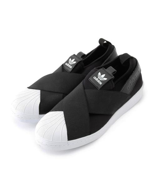 adidas（アディダス）の「アディダス/adidas Superstar SlipOn（スニーカー・レディース・ブラック・23cm/23.5cm/24cm/24.5cm）」の2枚目の写真