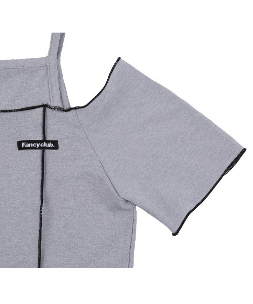 FANCY CLUB(ファンシークラブ)の「A'GEM/9 × .kom『 FANCY CLUB/ファンシークラブ』 CUT-OUT OFF SHOURDER/カットアウトオフショルダー(Tシャツ/カットソー・レディース・ブラック/グレー・FREE)」の17枚目の写真