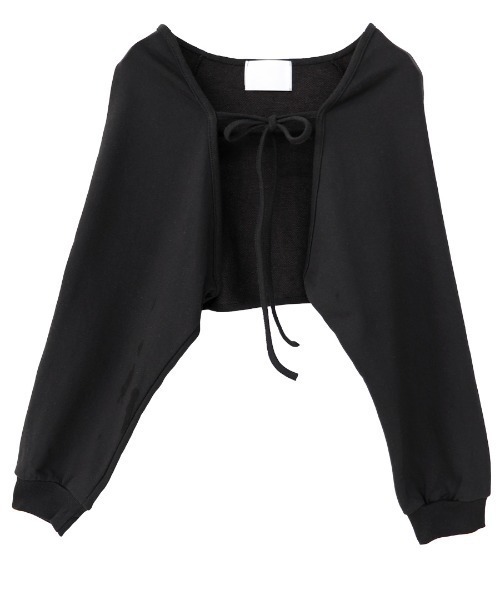 ISOOK（アイスー）の「Cropped sweat bolero / クロップドスウェットボレロ(kiharu select)（カーディガン/ボレロ・レディース・アイボリー/ブラック・FREE）」の4枚目の写真