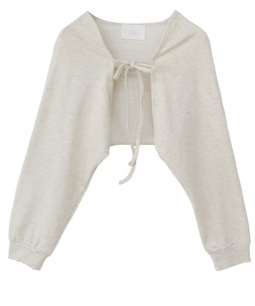ISOOK（アイスー）の「Cropped sweat bolero / クロップドスウェットボレロ(kiharu select)（カーディガン/ボレロ・レディース・アイボリー/ブラック・FREE）」の5枚目の写真
