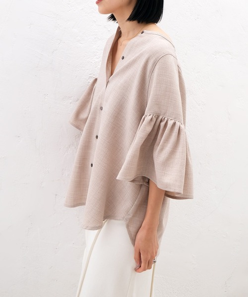 ブラウス シャツ Adela pearl 2way blouse アデラパール２wayブラウス レディース AKTE（アクテ）の「≪SPECIAL PRICE≫リラックス2WAYブラウス