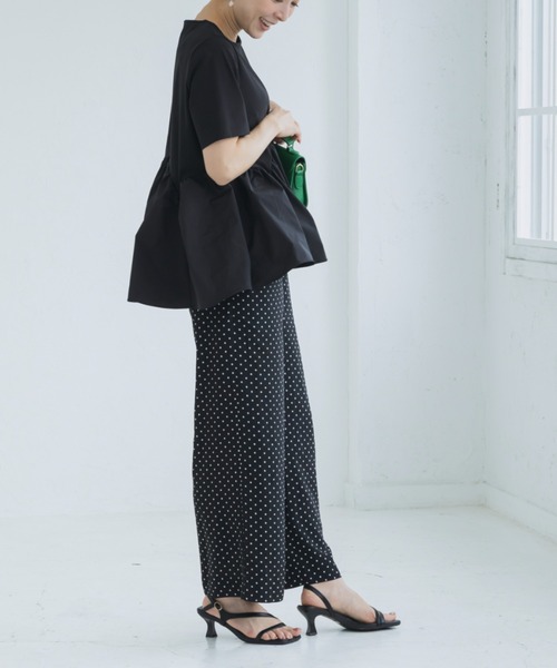 Sono(ソーノ)の「【SONO/ソーノ】【Summwe Stretch】アンブレラヘムPO(Tシャツ/カットソー・レディース・ネイビー/ホワイト/ブラック・1)」の7枚目の写真