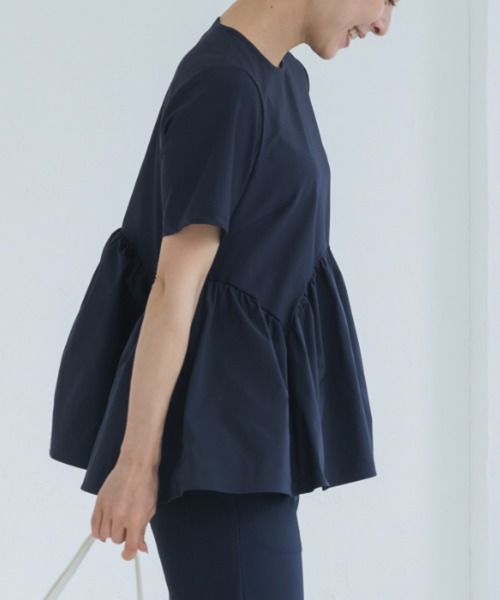 Sono(ソーノ)の「【SONO/ソーノ】【Summwe Stretch】アンブレラヘムPO(Tシャツ/カットソー・レディース・ネイビー/ホワイト/ブラック・1)」の11枚目の写真