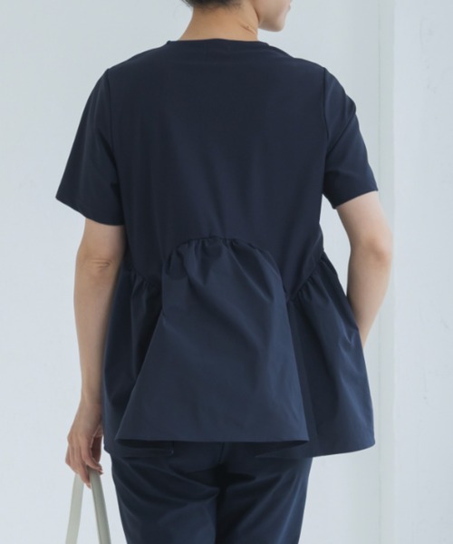 Sono(ソーノ)の「【SONO/ソーノ】【Summwe Stretch】アンブレラヘムPO(Tシャツ/カットソー・レディース・ネイビー/ホワイト/ブラック・1)」の12枚目の写真