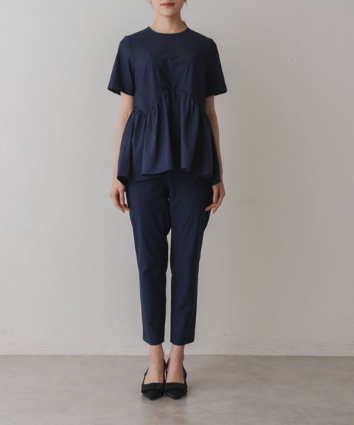 Sono(ソーノ)の「【SONO/ソーノ】【Summwe Stretch】アンブレラヘムPO(Tシャツ/カットソー・レディース・ネイビー/ホワイト/ブラック・1)」の14枚目の写真
