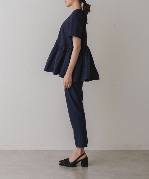 Sono(ソーノ)の「【SONO/ソーノ】【Summwe Stretch】アンブレラヘムPO(Tシャツ/カットソー・レディース・ネイビー/ホワイト/ブラック・1)」の15枚目の写真