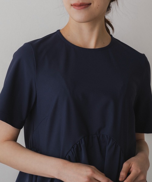 Sono(ソーノ)の「【SONO/ソーノ】【Summwe Stretch】アンブレラヘムPO(Tシャツ/カットソー・レディース・ネイビー/ホワイト/ブラック・1)」の17枚目の写真
