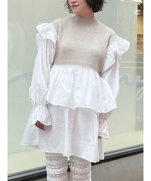 merry jenny | ニットベストドッキングミニワンピース(ワンピース)