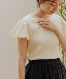 flower | ラッフルスリーブティーズ(Tシャツ/カットソー)