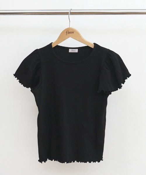 flower（フラワー）の「ラッフルスリーブティーズ（Tシャツ/カットソー・レディース・アイボリー/ブラック/ベージュ・FREE）」の11枚目の写真