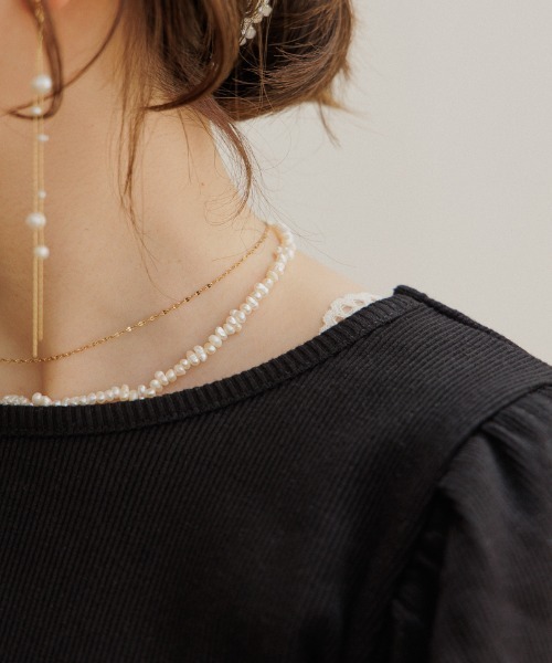 flower（フラワー）の「ラッフルスリーブティーズ（Tシャツ/カットソー・レディース・アイボリー/ブラック/ベージュ・FREE）」の17枚目の写真