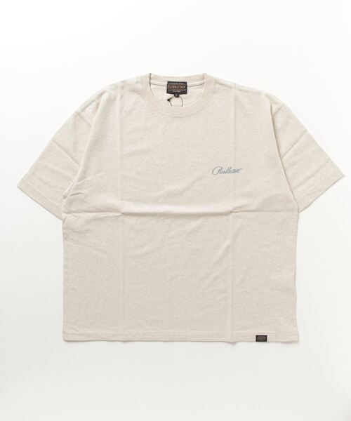 PENDLETON(ペンドルトン)の「バックプリントT(Tシャツ/カットソー・メンズ・レッド/ホワイト系その他/ライトブルーグレー/ライトベージュ/ブラック/オートミール/ネイビー/ベージュ/チャコール/ミント/オフホワイト/チャコールグレー/グレー/ターコイズブルー・LARGE/MEDIUM)」の2枚目の写真