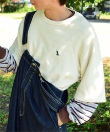 DOUBLE NAME | ミニ恐竜ワッペンワッフル5分袖TEE(Tシャツ/カットソー)