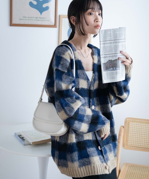 WEGO（ウィゴー）の「WEGO/モヘアライク総柄ビッグカーディガン（カーディガン/ボレロ・メンズ・その他3/その他4/その他5/その他2/その他1/その他6・LARGE/MEDIUM）」の3枚目の写真