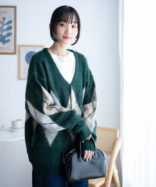 WEGO（ウィゴー）の「WEGO/モヘアライク総柄ビッグカーディガン（カーディガン/ボレロ・メンズ・その他3/その他4/その他5/その他2/その他1/その他6・LARGE/MEDIUM）」の10枚目の写真