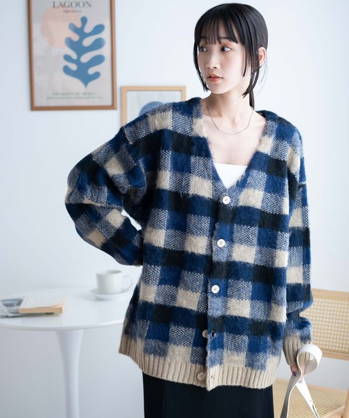 WEGO（ウィゴー）の「WEGO/モヘアライク総柄ビッグカーディガン（カーディガン/ボレロ・メンズ・その他3/その他4/その他5/その他2/その他1/その他6・LARGE/MEDIUM）」の15枚目の写真