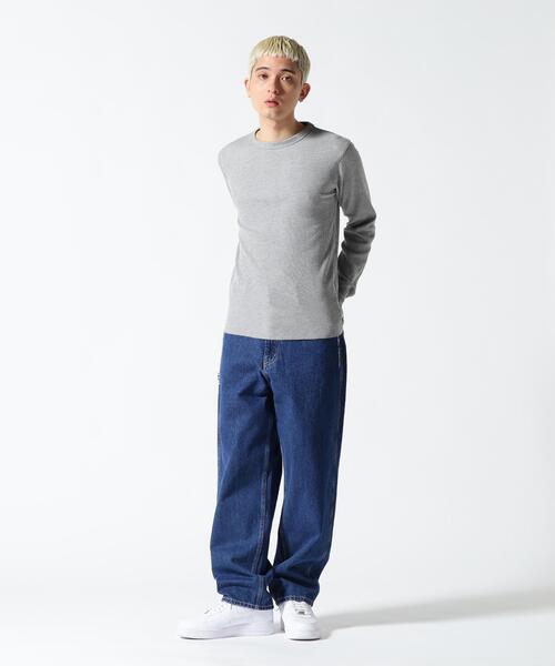 AVIREX（アヴィレックス）の「《DAILY/デイリー》L/S THERMAL CREW NECK T-SHIRT / 長袖 サーマル クルーネックＴシャツ / AVIREX / アヴィレックス（Tシャツ/カットソー・メンズ・ネイビー/グレー/ブラック/ホワイト系2/オリーブ系・L/M/S/2XL/XL）」の12枚目の写真