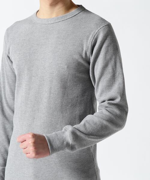 AVIREX（アヴィレックス）の「《DAILY/デイリー》L/S THERMAL CREW NECK T-SHIRT / 長袖 サーマル クルーネックＴシャツ / AVIREX / アヴィレックス（Tシャツ/カットソー・メンズ・ネイビー/グレー/ブラック/ホワイト系2/オリーブ系・L/M/S/2XL/XL）」の16枚目の写真