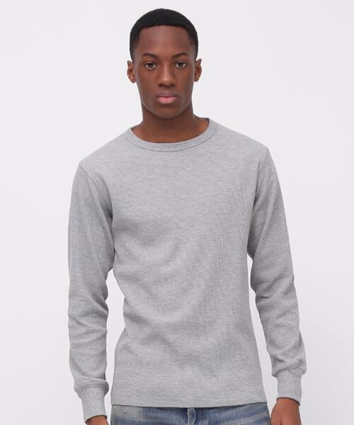AVIREX（アヴィレックス）の「《DAILY/デイリー》L/S THERMAL CREW NECK T-SHIRT / 長袖 サーマル クルーネックＴシャツ / AVIREX / アヴィレックス（Tシャツ/カットソー・メンズ・ネイビー/グレー/ブラック/ホワイト系2/オリーブ系・L/M/S/2XL/XL）」の18枚目の写真