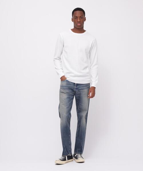 AVIREX（アヴィレックス）の「《DAILY/デイリー》L/S THERMAL CREW NECK T-SHIRT / 長袖 サーマル クルーネックＴシャツ / AVIREX / アヴィレックス（Tシャツ/カットソー・メンズ・ネイビー/グレー/ブラック/ホワイト系2/オリーブ系・L/M/S/2XL/XL）」の21枚目の写真