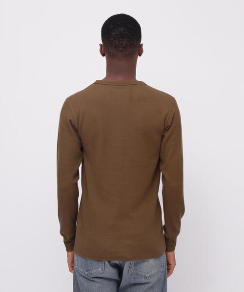 別注■AKM■大人気 THERMAL BOMBER 長袖クルーネックTEE 国内発 DAILY/デイリー》L/S THERMAL CREW NECK T-SHIRT / 長袖