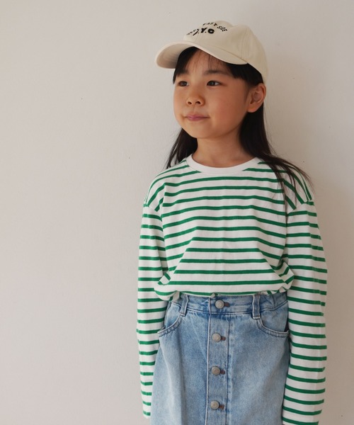 Bambin（ボンバン）の「【 Bambin / ボンバン 】 ロゴ 刺繍 ベースボール キャップ（キャップ・キッズ・ネイビー/ブラウン/グリーン/アイボリー/ブラック/ダークオレンジ/レッド・FREE）」の16枚目の写真