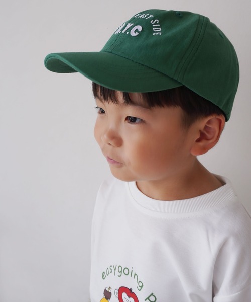 Bambin（ボンバン）の「【 Bambin / ボンバン 】 ロゴ 刺繍 ベースボール キャップ（キャップ・キッズ・ネイビー/ブラウン/グリーン/アイボリー/ブラック/ダークオレンジ/レッド・FREE）」の17枚目の写真