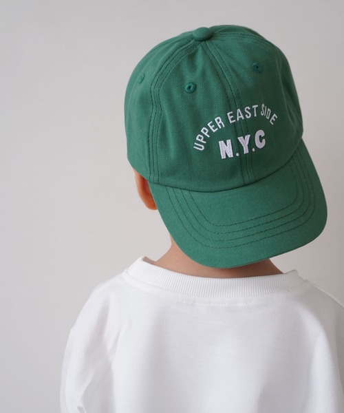 Bambin（ボンバン）の「【 Bambin / ボンバン 】 ロゴ 刺繍 ベースボール キャップ（キャップ・キッズ・ネイビー/ブラウン/グリーン/アイボリー/ブラック/ダークオレンジ/レッド・FREE）」の18枚目の写真