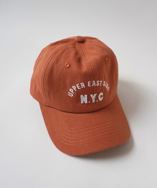 ブラウン 刺繍ロゴ ベースボールキャップ stussy ブラウン/ベージュ 刺繍ロゴ ベースボールキャップ
