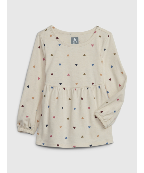 GAP（ギャップ）の「ブラナン プレイタイムフェイバリット チュニックトップス（Tシャツ/カットソー・キッズ・ライトグレー/ピンク/ベージュ/パープル/グリーン/ナチュラル/ブルー/レッド/ピンク系その他/グレー系その他・3 YRS/4 YRS/5 YRS/12-18M/2 YRS/18-24M）」の4枚目の写真