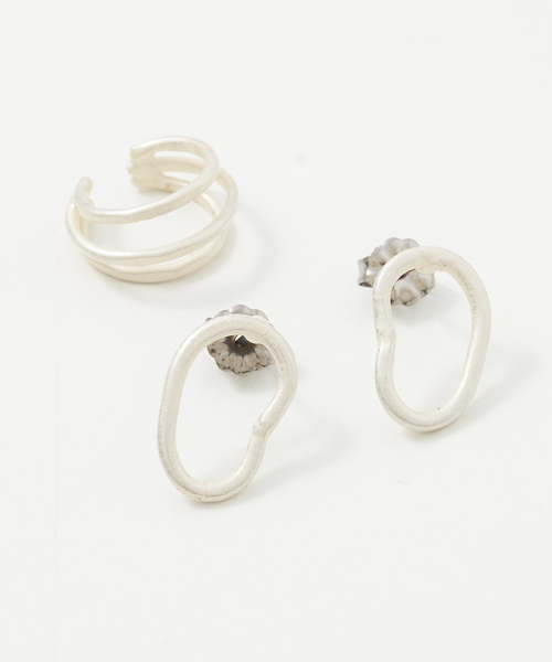 collex(コレックス)の「【Ljud/ユード】ニュアンスピアス&3ラインイヤカフセット(ピアス(両耳用)・レディース・シルバー/ゴールド・フリー)」の9枚目の写真