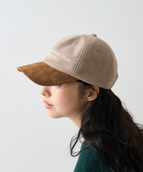 FREAK'S STORE（フリークスストア）の「コンビメルトンキャップ（キャップ・レディース・ブラック/ベージュ・ONE SIZE）」の3枚目の写真